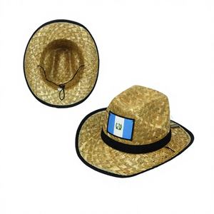 หมวกสานกัวเตมาลา ขนาด 12.5"x14" จำนวน 72 ชิ้น/กล่อง ใช้ได้ทุกวัน หมวกทรงสูงพิมพ์ลาย สไตล์เฟโดรา ปานามา ทำจากวัสดุหญ้าทะเล เหมาะสำหรับชายหาด เล่นสกี ฤดูร้อน - Product Image 1