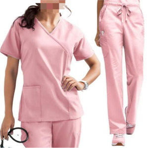 ชุดซักมือแขนสั้นแบบนุ่มใส่สบายชุดขัดตัวชุดแขนสั้นสำหรับทันตแพทย์พยาบาล - Product Image 4