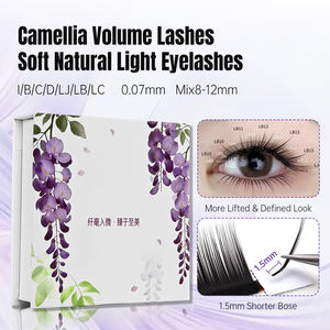 Yelix Ciglia Camelia di Alta Qualità 0.07 LB/LJ/B/C, Extension Ciglia a Ventaglio Facile, Mega Volume, Ciglia Naturali a Ventaglio Automatico, Vassoi di Ciglia - Product Image 1
