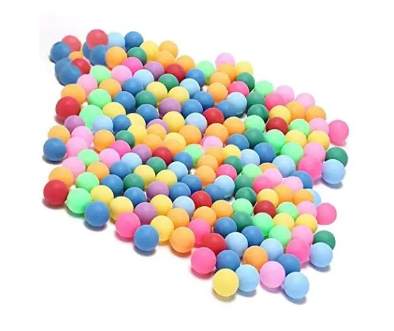 Красочный пластик 40 мм бесшовный Настольный теннис многоцветный интересный мяч для пинг-понга для продвижения и украшения