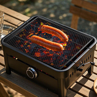 Accessoires de barbecue haute température : grille carrée en fer avec revêtement antiadhésif