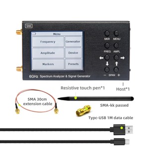 SA6 35-6200MHz 3.2 "Display Lcd 6GHz analizzatore spettrometro digitale portatile a spettro RF con generatore di segnale