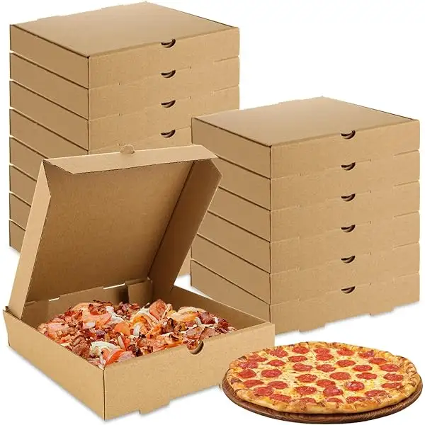 2024 Schlussverkauf Bento Einweg-Lebensmittelboxen kundenspezifische Kraft-Lebensmittel-Pizza-Box