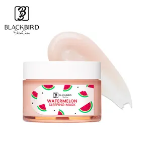Private Label Free Wash Feuchtigkeit spendende Aufhellung Glow Watermelon Sleeping Face Mask Hautpflege Feuchtigkeit spendende Gesichts maske über Nacht