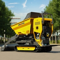 Mini-dumper sur chenilles tout-terrain 500 kg pour ferme familiale, véhicule de transport sur chenilles, vente chaude directe usine Chine
