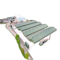 Système d'élevage automatisé en structure métallique pour bovins, porcs, poulets, chevaux, chèvres, abri, ferme, grange, élevage avicole, étable