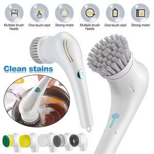 Brosse de nettoyage électrique pliable à une main alimentée par USB 5-en-1 pour nettoyeur rotatif pour la maison et la cuisine, couleurs variées - Product Image 4