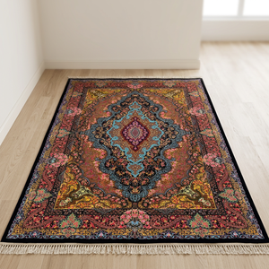 Tapis en soie pure fait main sur mesure, tapis de luxe moderne noué à la main, tapis de designer antidérapant, lavable, pliable, avec support de sol de qualité supérieure - Product Image 6