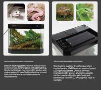 Terrarium modulaire intelligent pour reptiles, contrôle de la température à deux zones, pulvérisation automatique, habitat rectangulaire en verre pour usage domestique