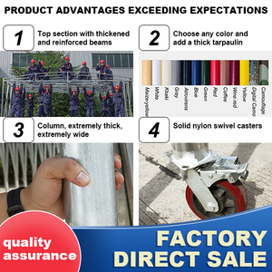 Tente à Armature Métallique Mobile Grand Abri de Stationnement Télescopique pour <span class=keywords><strong>Voiture</strong></span> pour l'Extérieur - Product Image 3