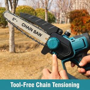 Mini <span class=keywords><strong>Tronçonneuse</strong></span> <span class=keywords><strong>Électrique</strong></span> sans Fil à Batterie Rechargeable sans Balai pour Bois, 8 Pouces, pour Gaucher - Product Image 6