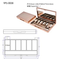 Conteneur de fard à paupières vide avec miroir 6 couleurs Emballage de palette de fard à paupières avec logo personnalisé