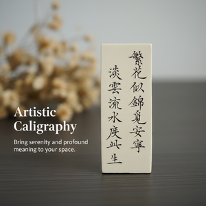 Traditional Chinese Calligraphy Decorative Block Eastern Aesthetic Waterproof Vinyl Ornament Guangdong Home Decor Versatile - Product Image 2