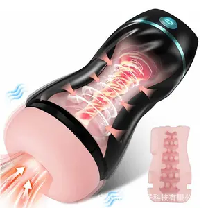 El masturbador completamente automático masculino de lujo permite la ventosa Vibración Productos para adultos Copa de masturbación vibratoria anal eléctrica