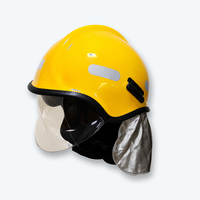 Casque de pompier pour le sauvetage industriel avec visière transparente et protège-nuque ignifuge