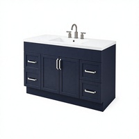 Meuble-lavabo de salle de bain en bois massif de style shaker américain, contreplaqué résistant à l'eau, style moderne
