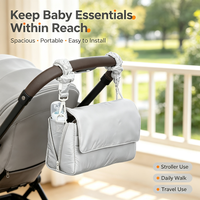 Organisateur de poussette extensible pour bébé, sac de voyage convertible léger en nylon, sac à bandoulière pour couches de bébé