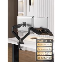 Support de moniteur double réglable de 32 pouces Écrans en alliage d'aluminium rotatifs à 360 ° pour la maison ou le bureau