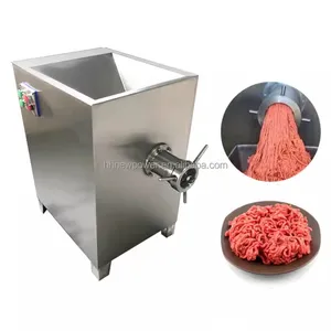 Moedor de carne 500kg/h funciona com eficiência, picador automático de carne congelada, máquina de moer carne usada industrial