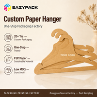 Présentoir en carton kraft personnalisé OEM pour cintres en papier avec encoche pour sangle, idéal pour les magasins d'enfants (vente en gros)