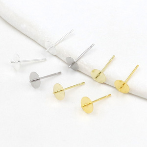 Pendientes en forma de cruz, chapados en oro de 18 quilates, redondos, para la fabricación de pendientes, accesorios de joyería - Product Image 1