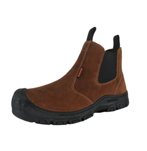 <span class=keywords><strong>Stivali</strong></span> di sicurezza Anti-puntura in acciaio Anti-puntura antiscivolo in pelle scamosciata senza <span class=keywords><strong>lacci</strong></span> alla moda per saldatura scarpe da costruzione - Product Image 1