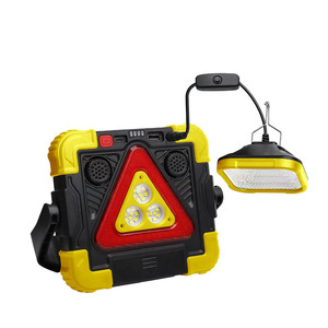 Feu de signalisation d'urgence LED rechargeable pour voiture avec port de charge USB et lampe de travail détachable - Product Image 1