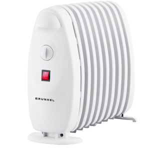 Radiatore Elettrico a Olio Grunkel 1000W Bianco, Riscaldatore per Ambienti - Product Image 1