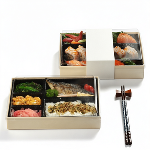 Disposable Square Wooden Lunch <b>Box</b> <b>Japanese</b> Style Sushi Candy & Cake Packaging <b>Box</b> UV Printing <b>Snack</b> Takeaway Food Container/ - Product Image 1