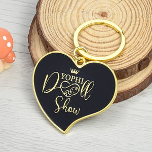 سلسلة مفاتيح مطلية بالمينا بتصميم قلب وشعار مخصص، هدايا ترويجية تذكارية، سلسلة مفاتيح مطلية بالمينا الناعمة والصلبة - Product Image 4