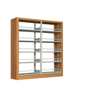 Étagère à livres double face à 5 niveaux en métal, directement de l'usine, pour bibliothèque, école, bureau - Product Image 4