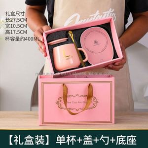 Ensemble cadeau d'affaires promotionnel, tasse à café en céramique intelligente à contrôle de température 350 ml avec logo personnalisé - Product Image 6