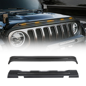 Nuevas Luces LED Secuenciales Ámbar para Señal de Giro, 4x4, para Jeep Wrangler JK JL JT 2007-2026, Protector de Capó Delantero - Product Image 1