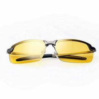 Lunettes de vision nocturne anti-reflets pour hommes, verres jaunes UV400, alliage PC, polarisées, pour la conduite de nuit