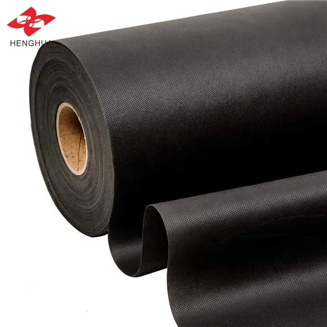 Henghua Black Polypropylene Non woven Fabric Roll Sofa Non woven Material Sofa Covers Bottom Nonwoven Fabric Material