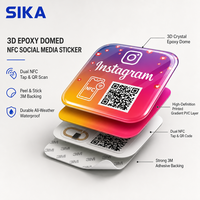 Étiquette NFC programmable SIKA 13,56 MHz pour menu et avis Google, idéale pour restaurants, avec fonction de clic sur le menu et de rétroaction
