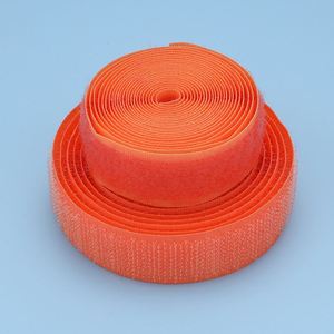 Bande auto-agrippante en nylon à coudre 20mm/25mm/38mm, multicolore (violet, orange), disponible en plusieurs largeurs et 280 couleurs, réutilisable pour vêtements - Product Image 1