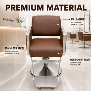 Sillas de Peluquería Hidráulicas XFMC de Alta Calidad al por Mayor, Sillas de Barbería con Estructura de Acero Inoxidable para Salones de Belleza - Product Image 2