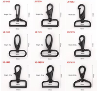 Vente en gros Mousqueton à ressort HK noir de 1 pouce, Mousqueton tactique pour porte-clés, Mousqueton métallique pour sangle, Mousquetons HK de 25 mm (1 pouce) pour sac à dos