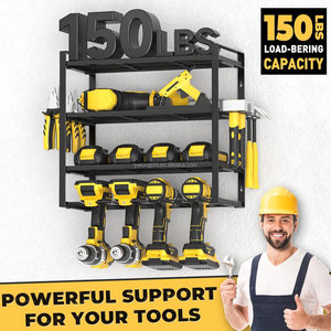 Soporte de taladro eléctrico de montaje en pared 2025, organizador de herramientas eléctricas, estante organizador de herramientas eléctricas de almacenamiento de herramientas de utilidad para el hogar de Metal - Product Image 3