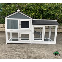 Design de luxe Grand abri en bois Maison pour petits animaux Chalet Clapier à lapins en bois