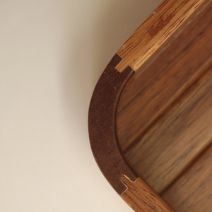 Golden Rosewood Bread <b>Tray</b> With Handles Solid Wood Japanese Minimalist Design For <b>Tea</b> Coffee Serving - Product Image 3