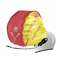 Couvre-casques de course unisexes personnalisés avec logo imprimé par transfert thermique pour karting en plein air, confortables, en polyester à séchage rapide