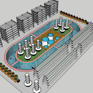Commercieel Aquaponics Systeem Voor Vis En Plantengroei Pvc Bodemloze Cultuur Systeem Voor Groenten En Vis Die Samen Groeien - Product Image 2