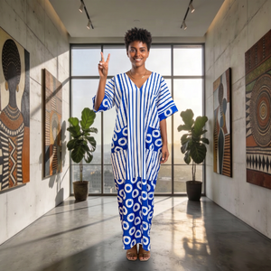 Vestido Africano de Moda en Oferta, Vestido Largo Estampado, Vestidos Africanos de Talla Grande, Kaftan - Product Image 3