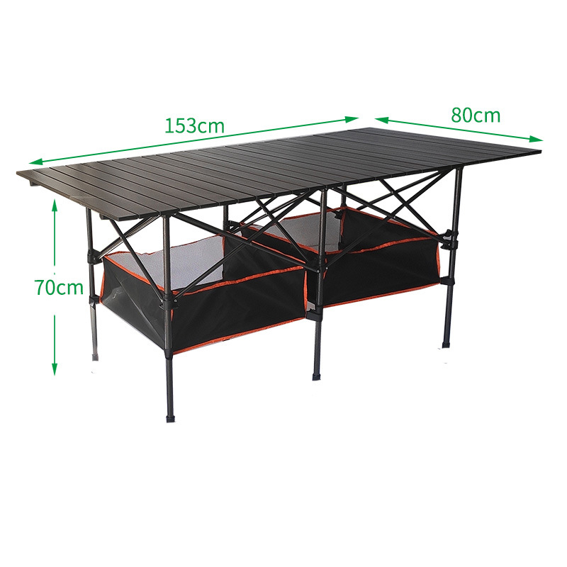 Rectangle Camping Garden Fold Up BBQ Table 120cm Portable Aluminium Folding Picnic