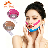 Bande de kinésiologie en gros, personnalisée OEM, pour drainage lymphatique, lifting du visage, bande sportive hypoallergénique, commande en gros, application corporelle, CE ISO
