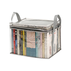 Caja de almacenamiento de libros transparente, impermeable, rectangular, plegable, con tapa, tamaño estudiantil, organizador de escritorio portátil a prueba de humedad - Product Image 5