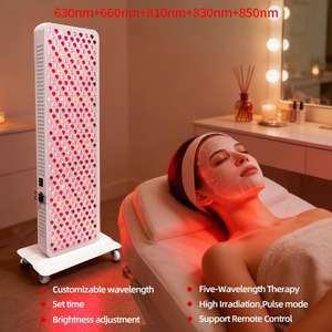 Panel Terapi Cahaya Merah REDSKY OEM/ODM 5 Panjang Gelombang Pulse Timer Salon SPA Perangkat Terapi Cahaya LED 1500W - Product Image 5