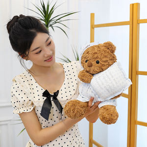 Simpatico peluche orsacchiotto assonnato-vestito con indumenti da <span class=keywords><strong>notte</strong></span> con cappello "<span class=keywords><strong>buona</strong></span> <span class=keywords><strong>notte</strong></span>" e cuscini giocattoli di peluche - Product Image 6